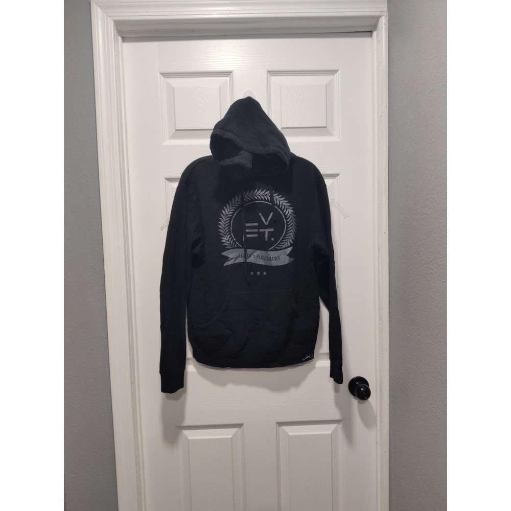 LVFT. Fleece Hoodie Size Small Cotton‎ Black Graphic Print USA Made